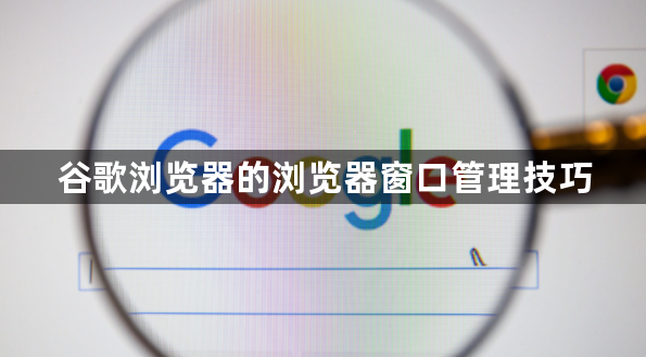 谷歌浏览器的浏览器窗口管理技巧1