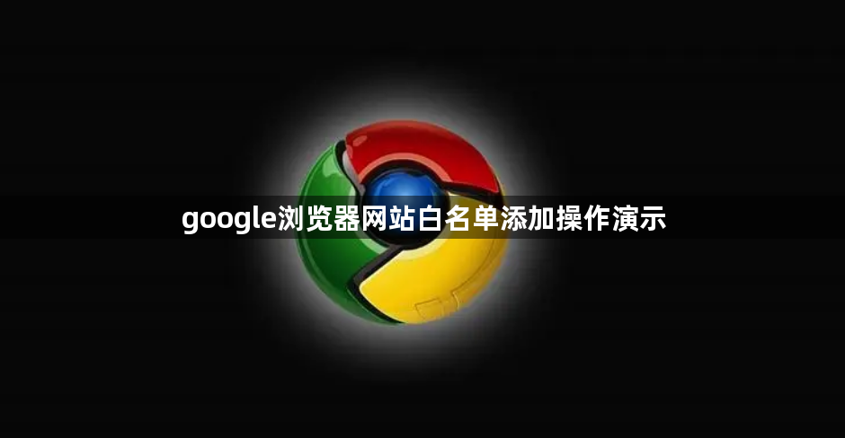 google浏览器网站白名单添加操作演示1