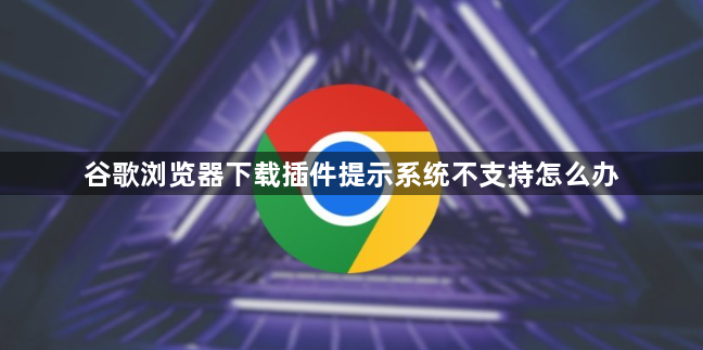 谷歌浏览器下载插件提示系统不支持怎么办1