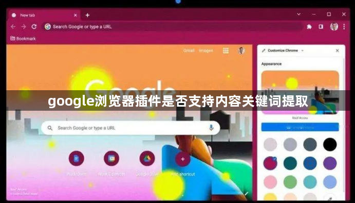 google浏览器插件是否支持内容关键词提取1