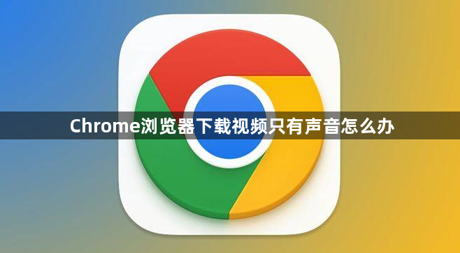 Chrome浏览器下载视频只有声音怎么办1