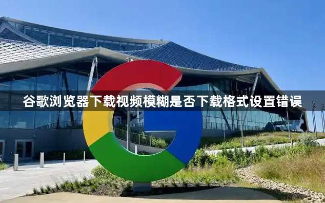 谷歌浏览器下载视频模糊是否下载格式设置错误1