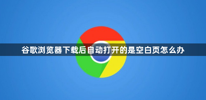 谷歌浏览器下载后自动打开的是空白页怎么办1