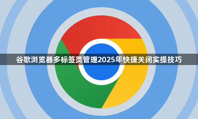 谷歌浏览器多标签页管理2025年快捷关闭实操技巧1