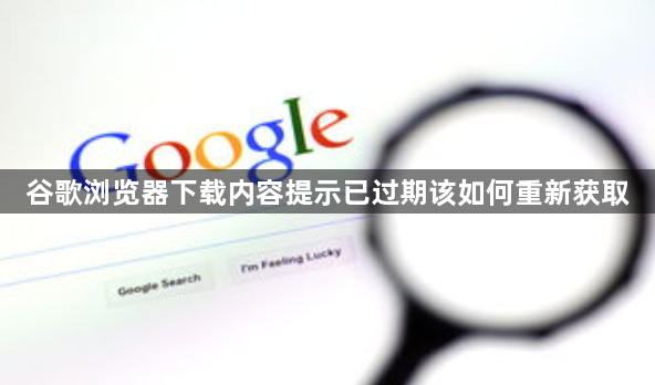 谷歌浏览器下载内容提示已过期该如何重新获取1