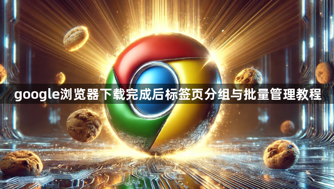 google浏览器下载完成后标签页分组与批量管理教程1