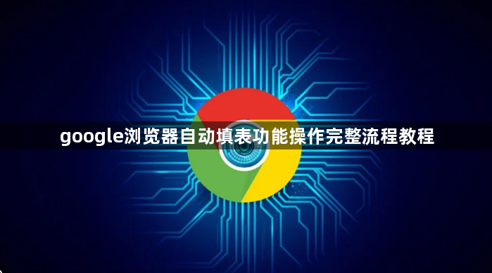 google浏览器自动填表功能操作完整流程教程1