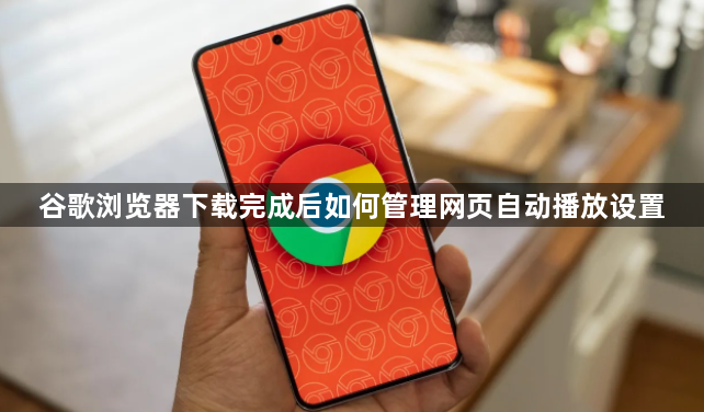 谷歌浏览器下载完成后如何管理网页自动播放设置1