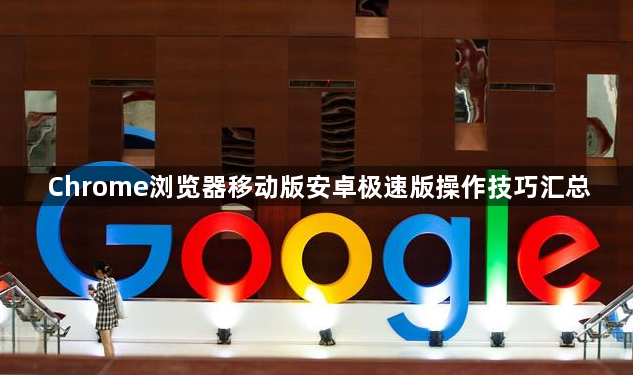Chrome浏览器移动版安卓极速版操作技巧汇总1