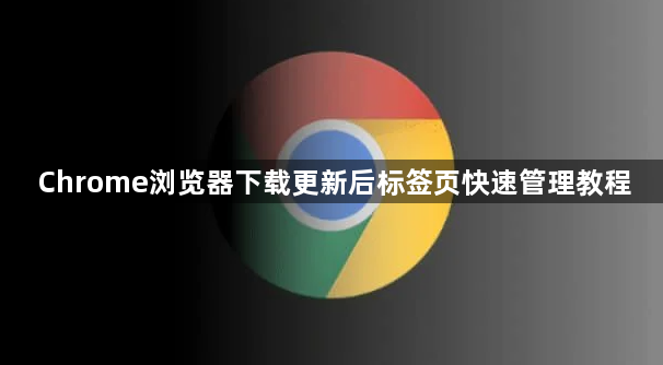 Chrome浏览器下载更新后标签页快速管理教程1