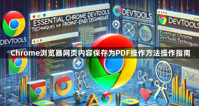 Chrome浏览器网页内容保存为PDF操作方法操作指南1