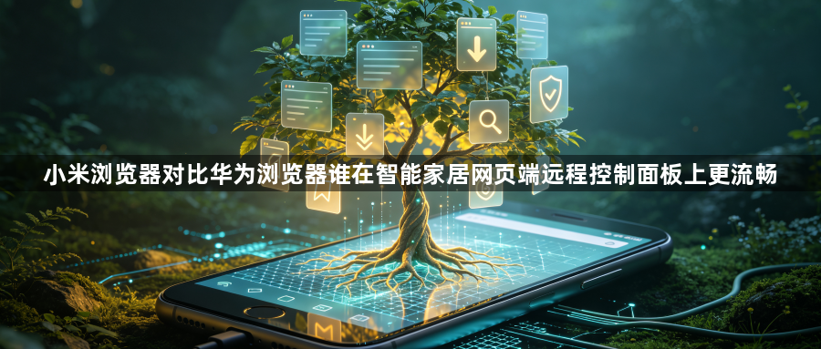 小米浏览器对比华为浏览器谁在智能家居网页端远程控制面板上更流畅1