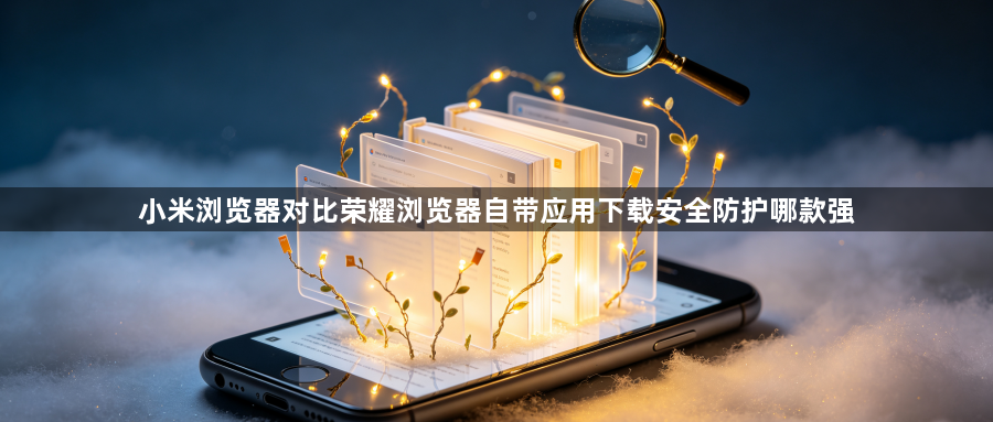 小米浏览器对比荣耀浏览器自带应用下载安全防护哪款强1