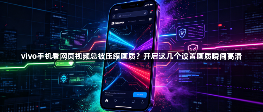 vivo手机看网页视频总被压缩画质？开启这几个设置画质瞬间高清1