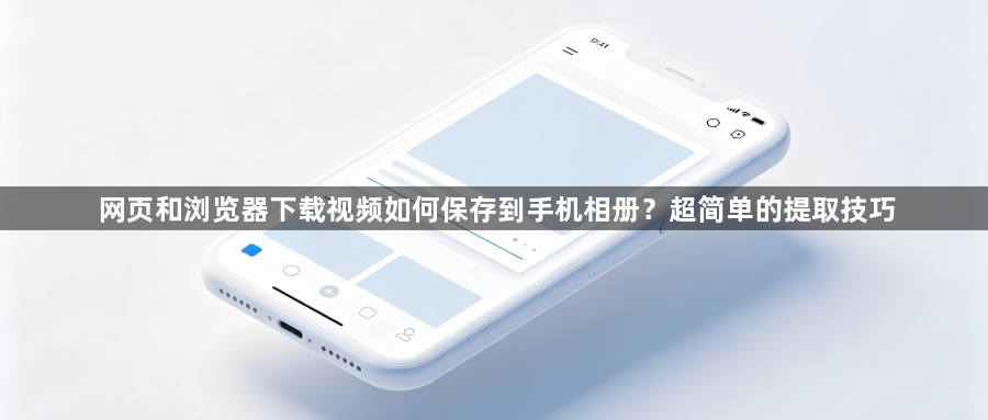 网页和浏览器下载视频如何保存到手机相册?超简单的提取技巧1