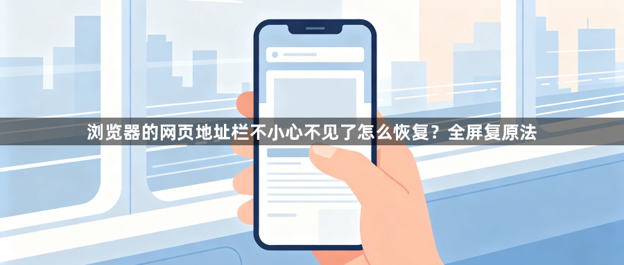 浏览器的网页地址栏不小心不见了怎么恢复?全屏复原法1