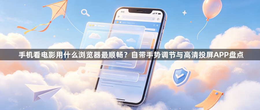 手机看电影用什么浏览器最顺畅?自带手势调节与高清投屏APP盘点1