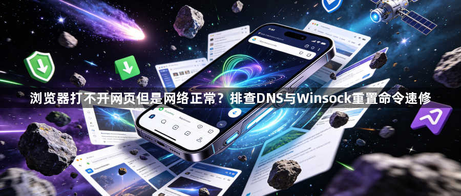 浏览器打不开网页但是网络正常?排查DNS与Winsock重置命令速修1