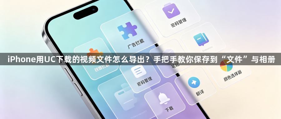 iPhone用UC下载的视频文件怎么导出?手把手教你保存到“文件”与相册1