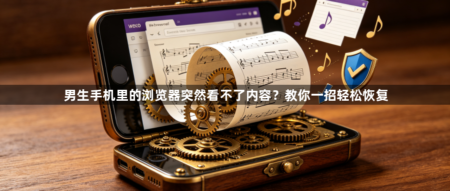 男生手机里的浏览器突然看不了内容？教你一招轻松恢复1