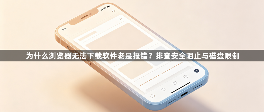 为什么浏览器无法下载软件老是报错？排查安全阻止与磁盘限制1