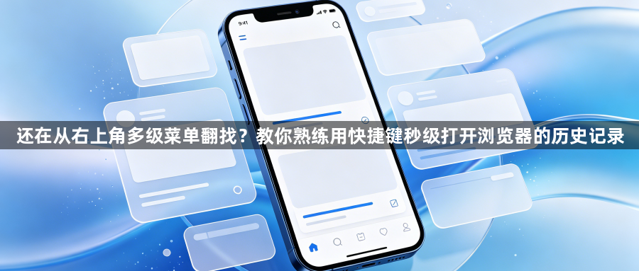 还在从右上角多级菜单翻找？教你熟练用快捷键秒级打开浏览器的历史记录1