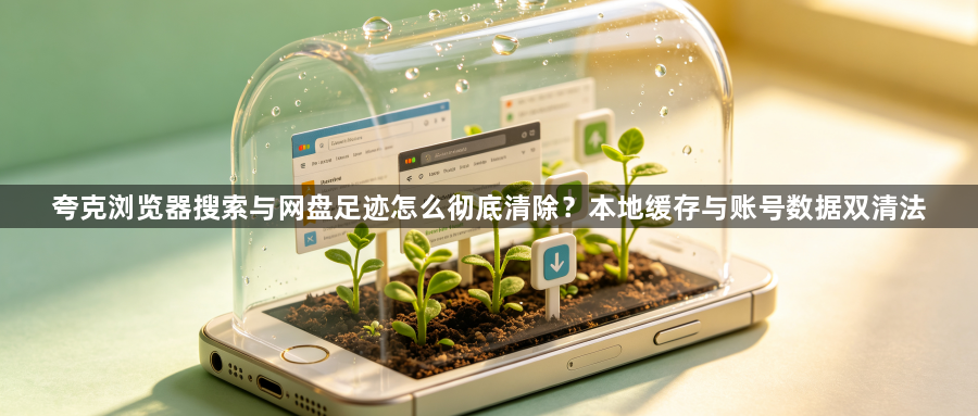 夸克浏览器搜索与网盘足迹怎么彻底清除？本地缓存与账号数据双清法1