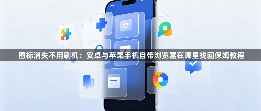 图标消失不用刷机:安卓与苹果手机自带浏览器在哪里找回保姆教程1