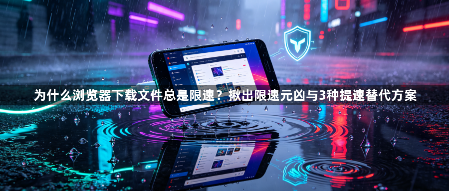 为什么浏览器下载文件总是限速？揪出限速元凶与3种提速替代方案1